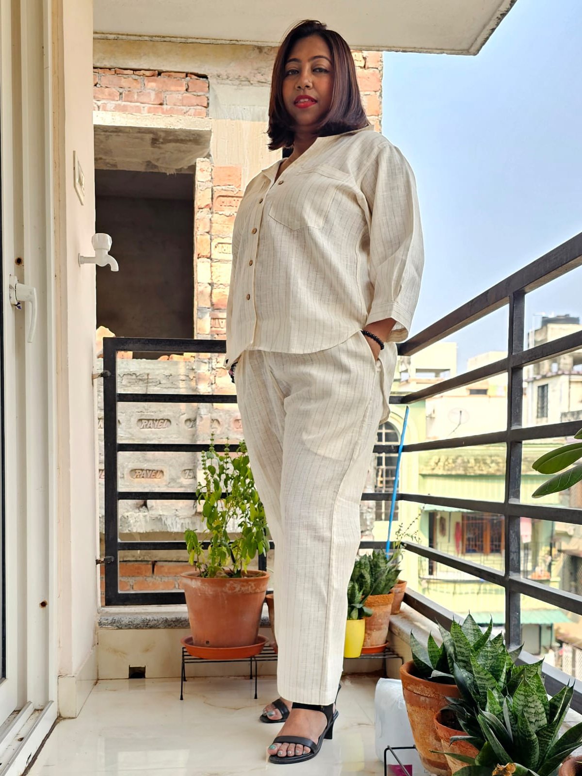 Earthy Stripes <span>(Handwoven Khadi)</span>