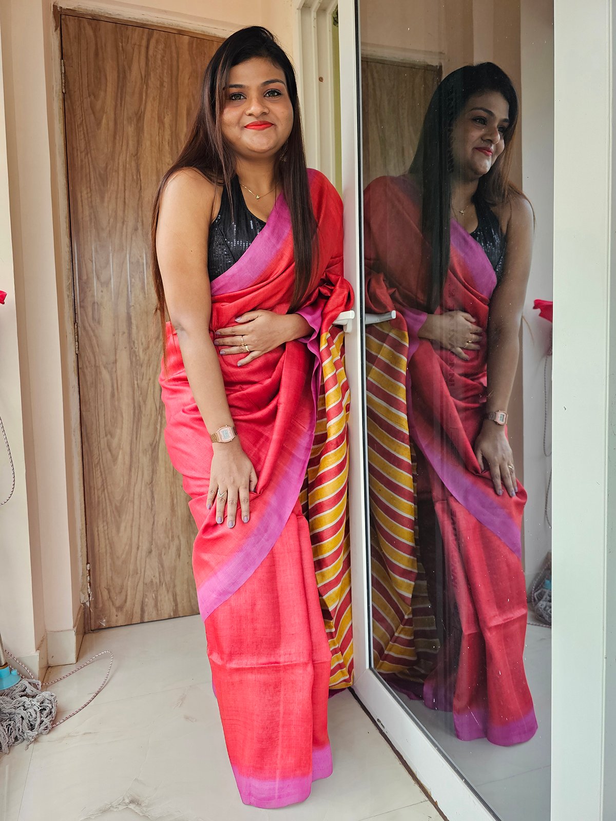 Roja <span>(Tussar Silk Hand Block Printed)</span>