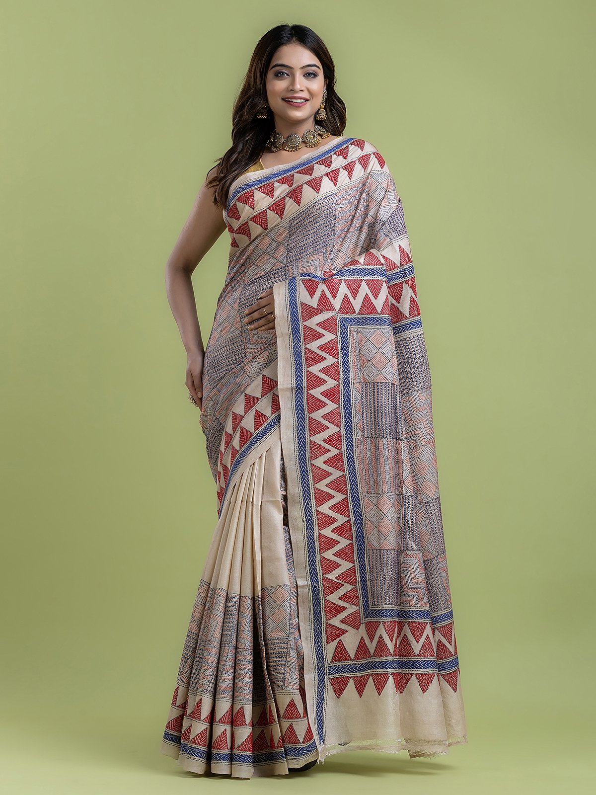 Akriti <span>(Tussar Silk With Kantha Embroidery)</span>