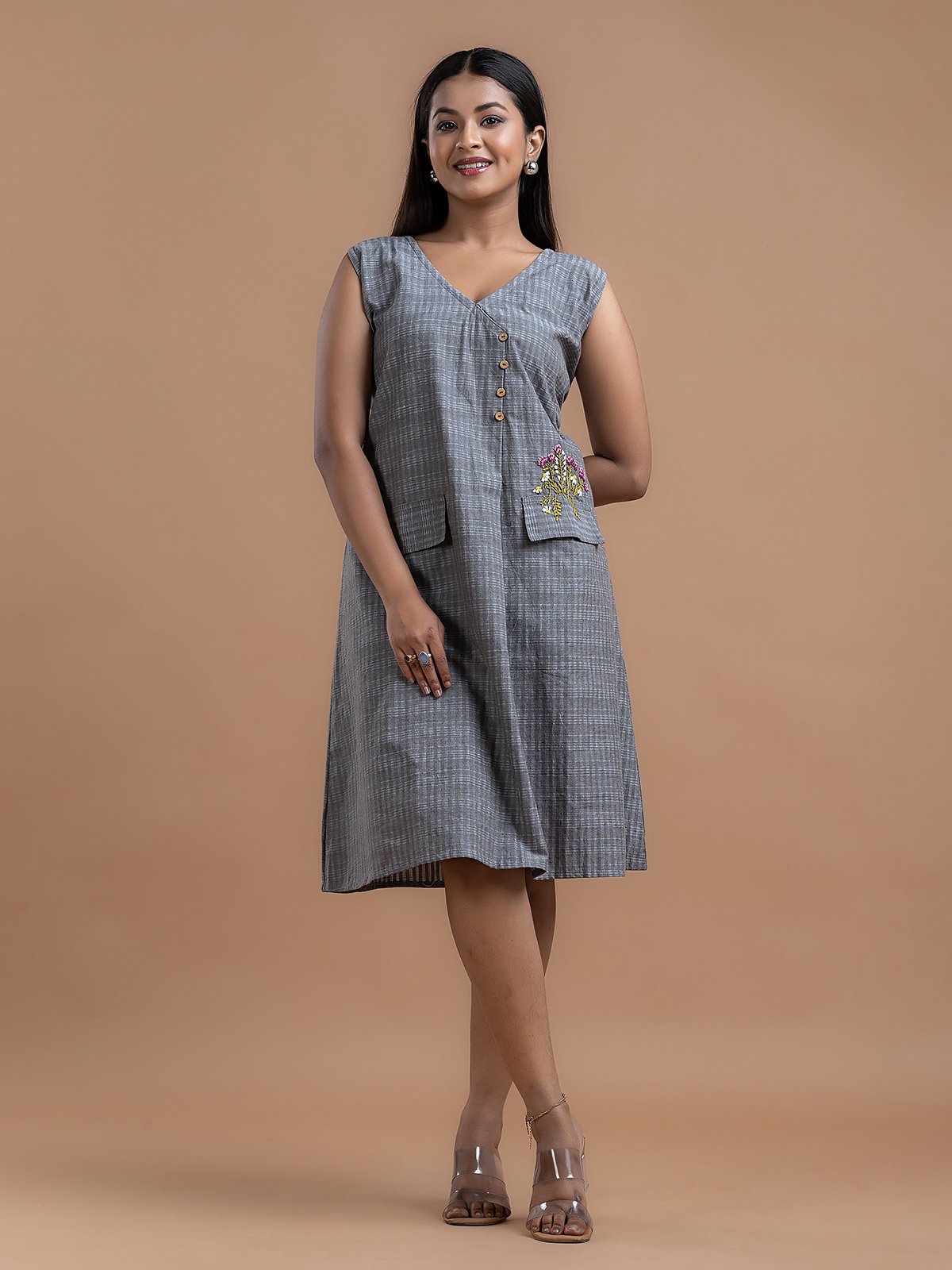 Pocket Garden Dress <span>(Hand Embroidered Dress)</span>