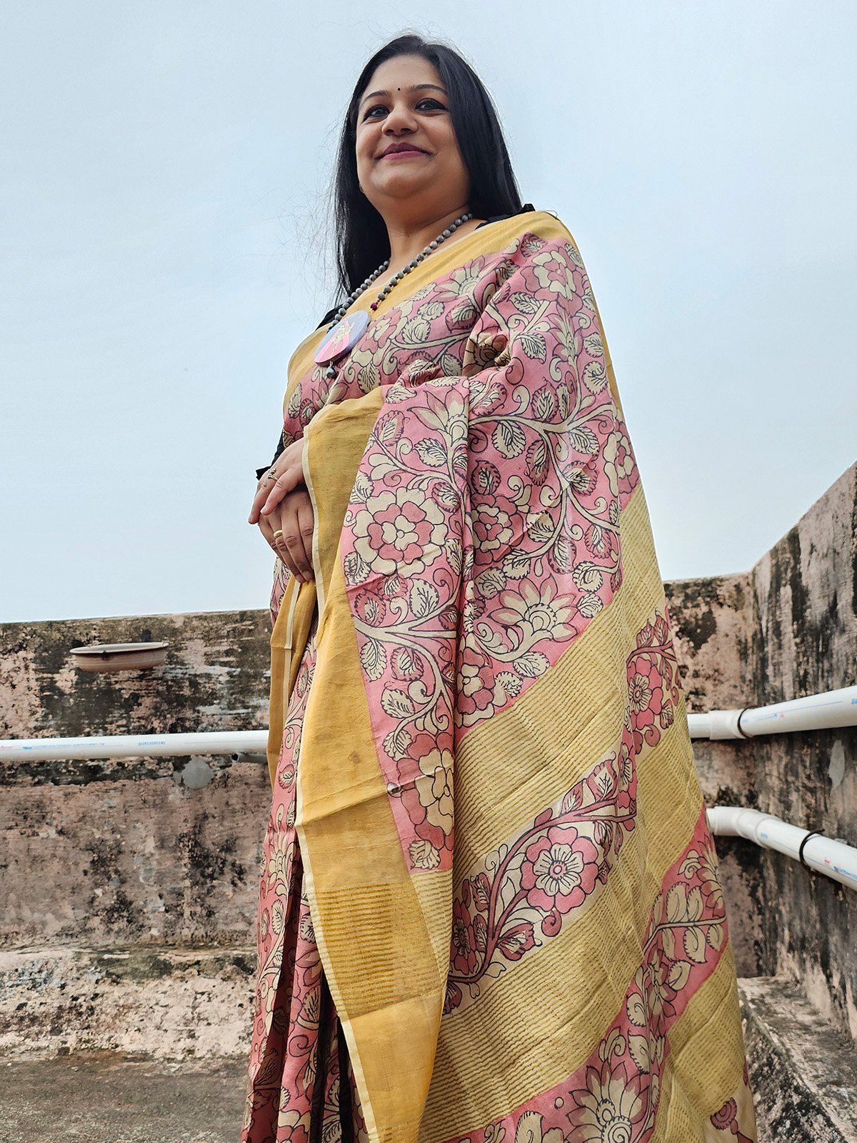 Vasanta Pushpam <span>(Handwoven Tussar Silk With Hand Kalamkari)</span>