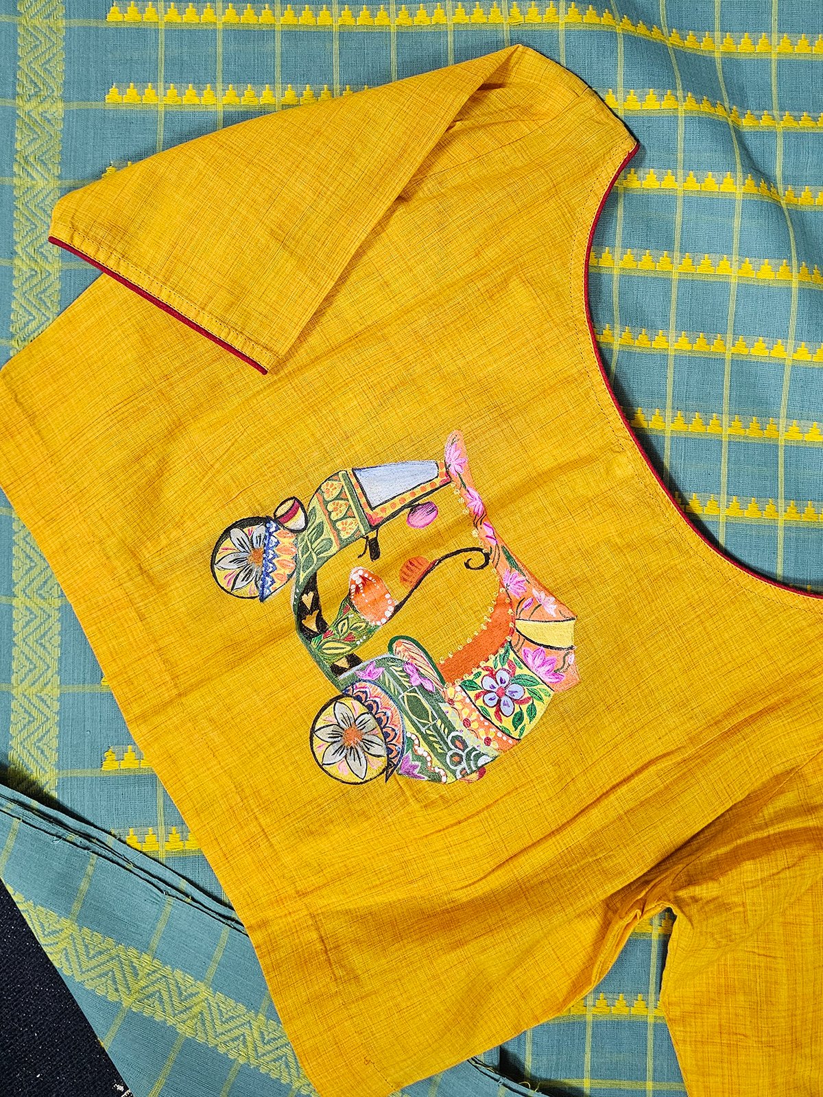 Rickshaw Tales <span>(Cotton Hand Painted Blouse)</span>