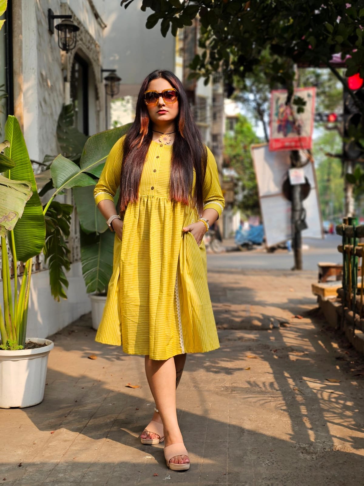Sunshine <span>(Cotton Striped Dress Yellow)</span>